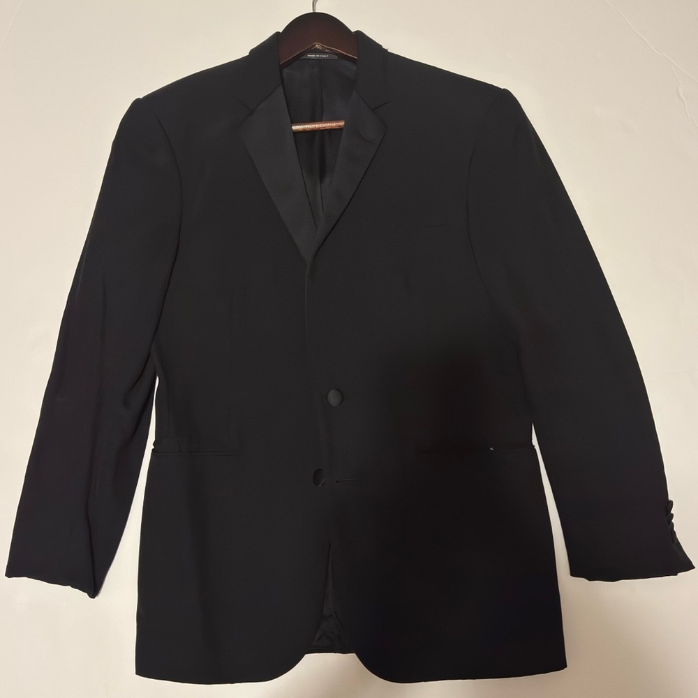 Polo Ralph Lauren Black Label Blazer Mens 38R Black Suit Jacket Italy Sport Coat